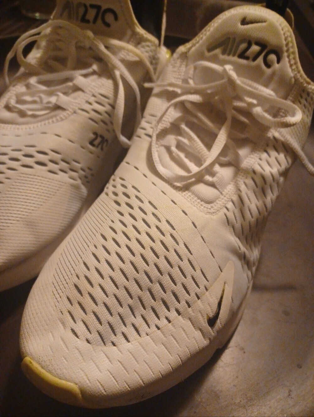 Nike Air Max 270 Men's Sneakers - White, Black  Size 14 - Picture 9 of 12